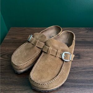Birkenstock Tan Suede Mules